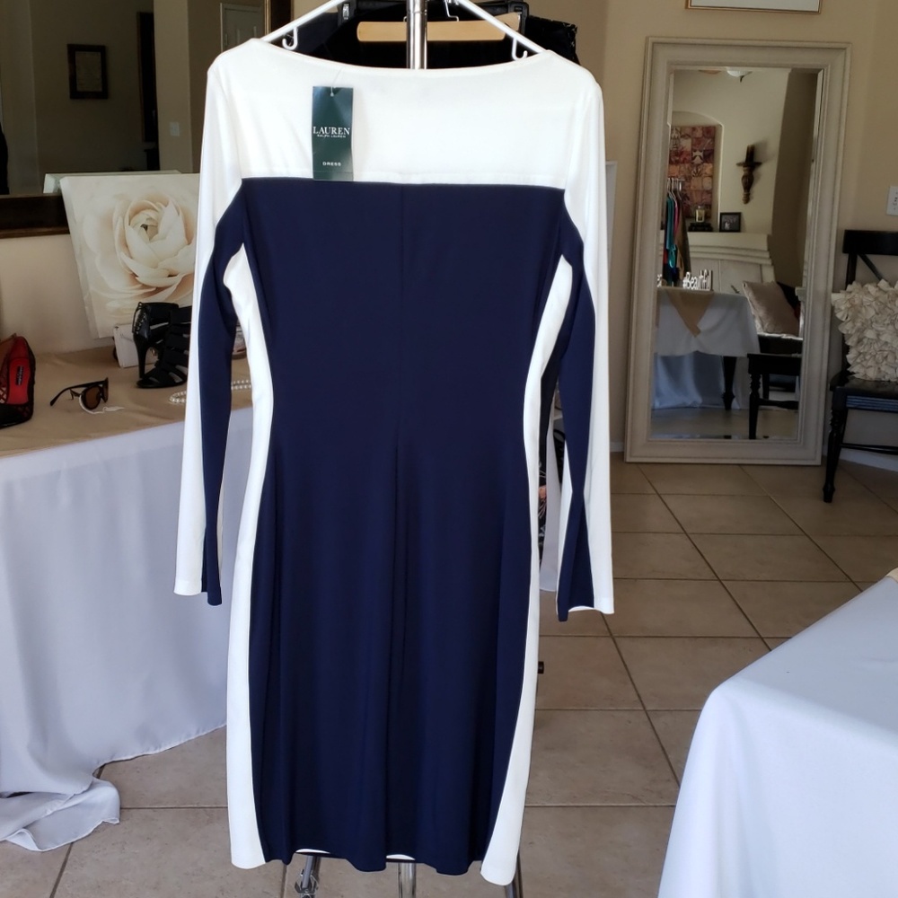 Ralph Lauren new gorgeous blue and white dress
